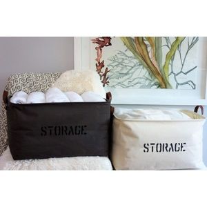 Storage & Organization - Set of (2) Gray Storage Bins 22” x 15” x 13” Storage & Organization - Set of (2) Gray Storage Bins 22” x 15” x 13”